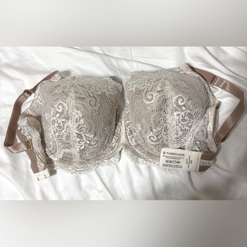 Third Love 24/7 Lace Balconette Bra 36E